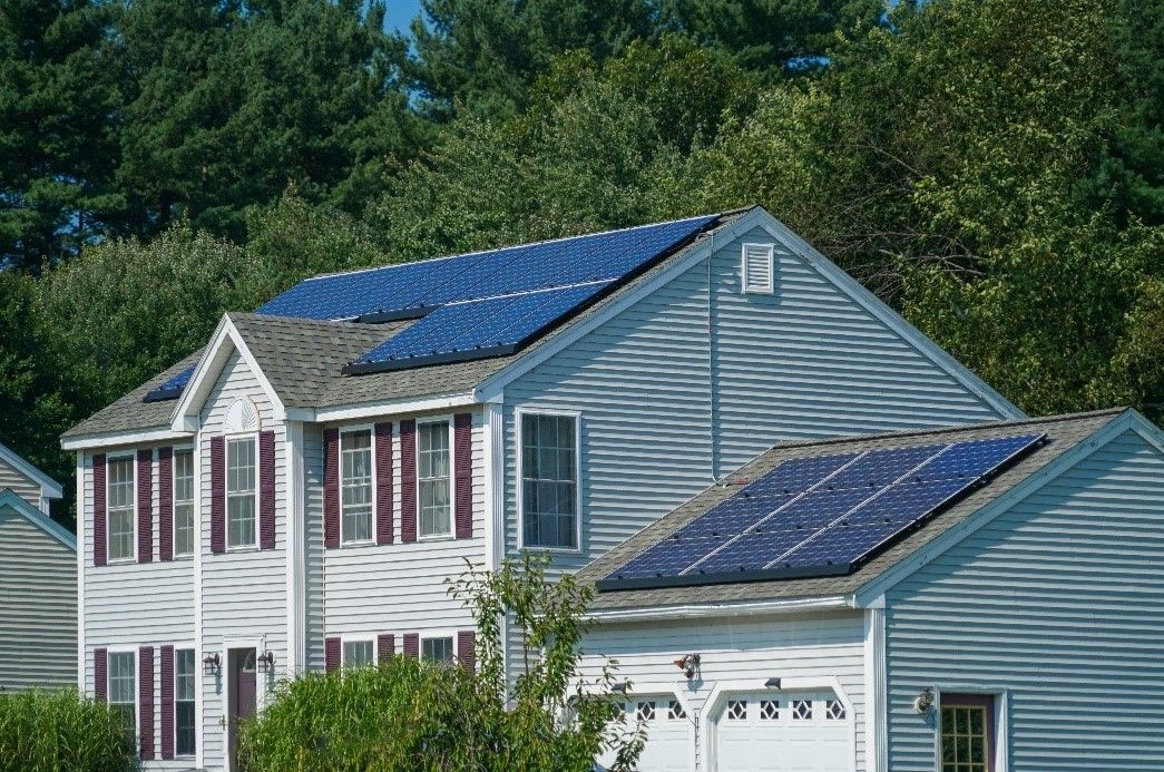 house with solar panel in Connecticut
