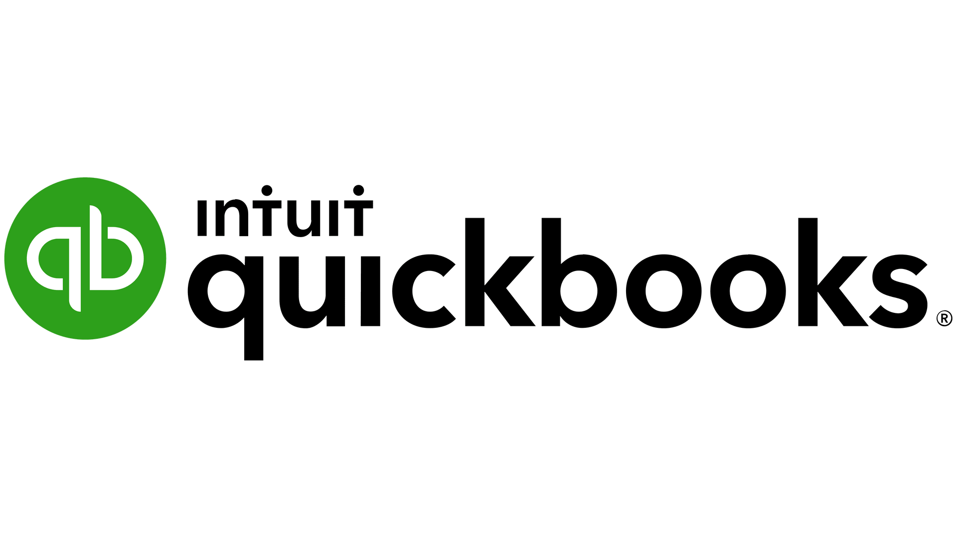 The logo for qb quickbooks is on a white background.