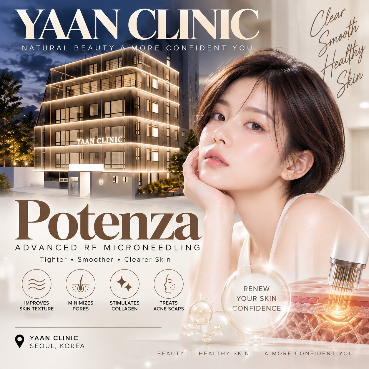 首爾江南 YAAN Clinic 的 Potenza微針電波