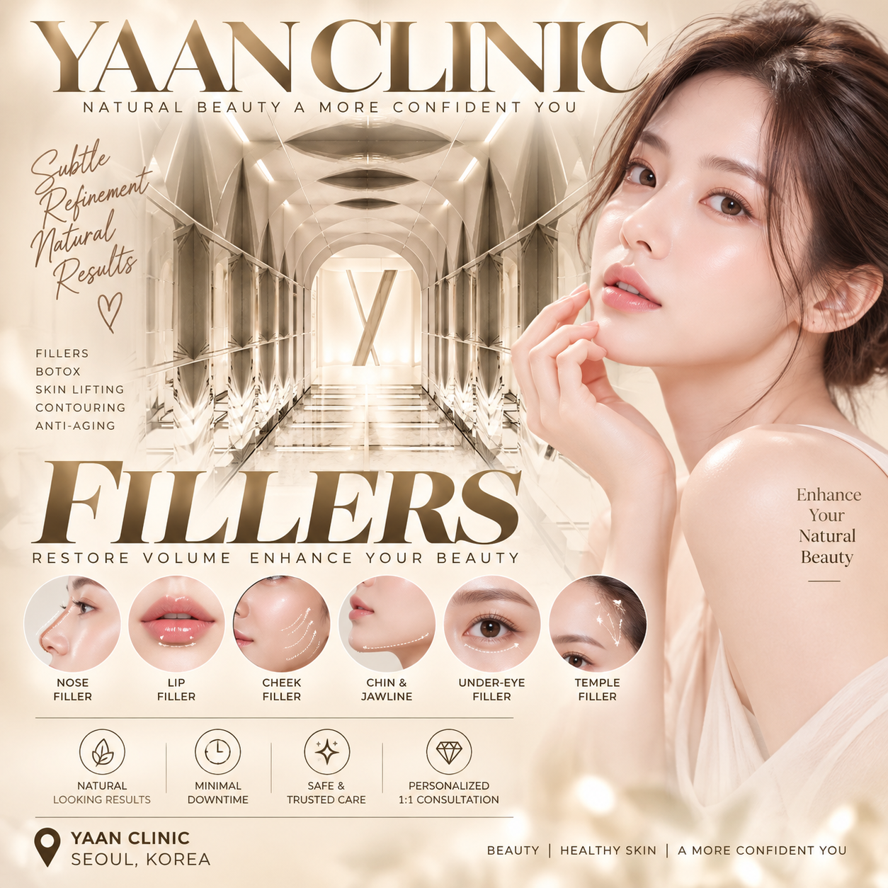首爾江南 YAAN Clinic 的法令紋玻尿酸療程