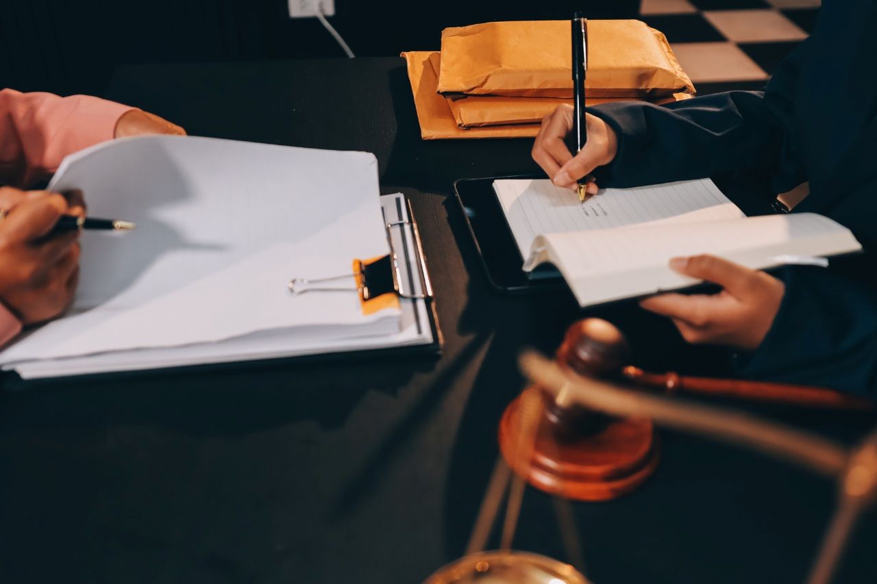 lawyer and judge having a meeting