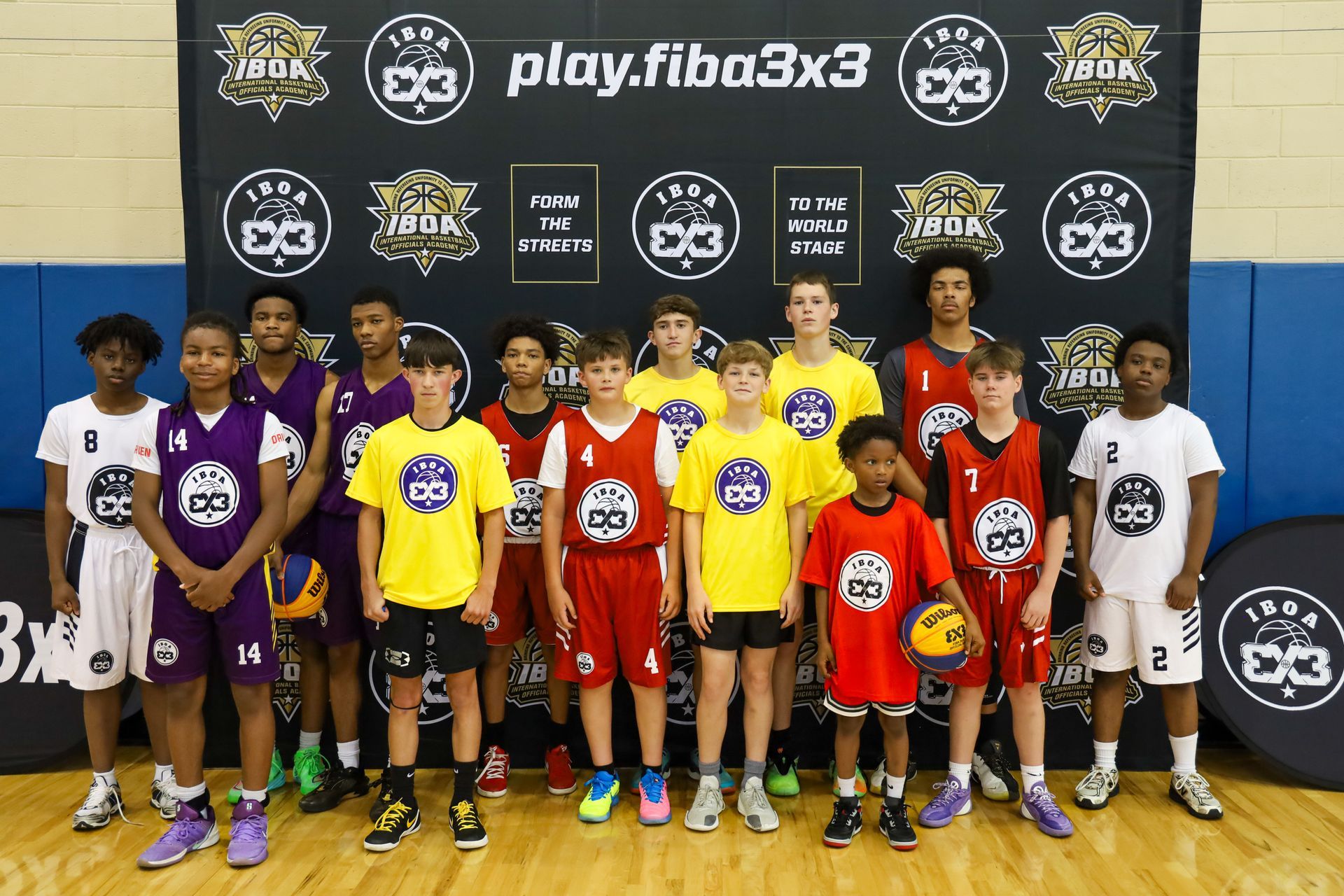 NACLA CUP youth basketball teams pose together at the 2026 IBOA 3x3 tournament in philadelphia.