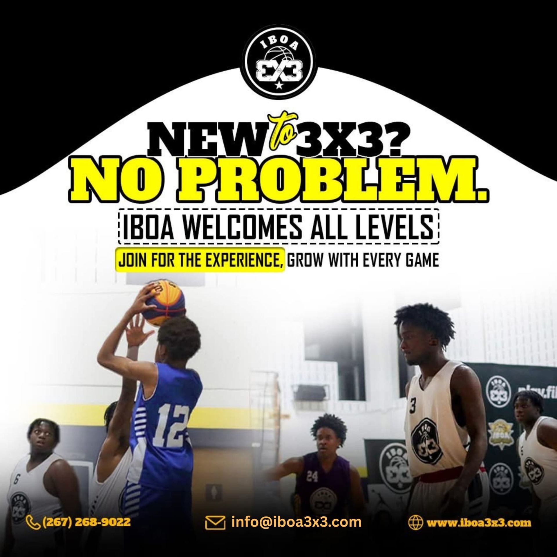 IBOA 3x3 promotional banner reading
