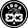 IBOA 3x3 circular logo featuring a basketball, and bold text