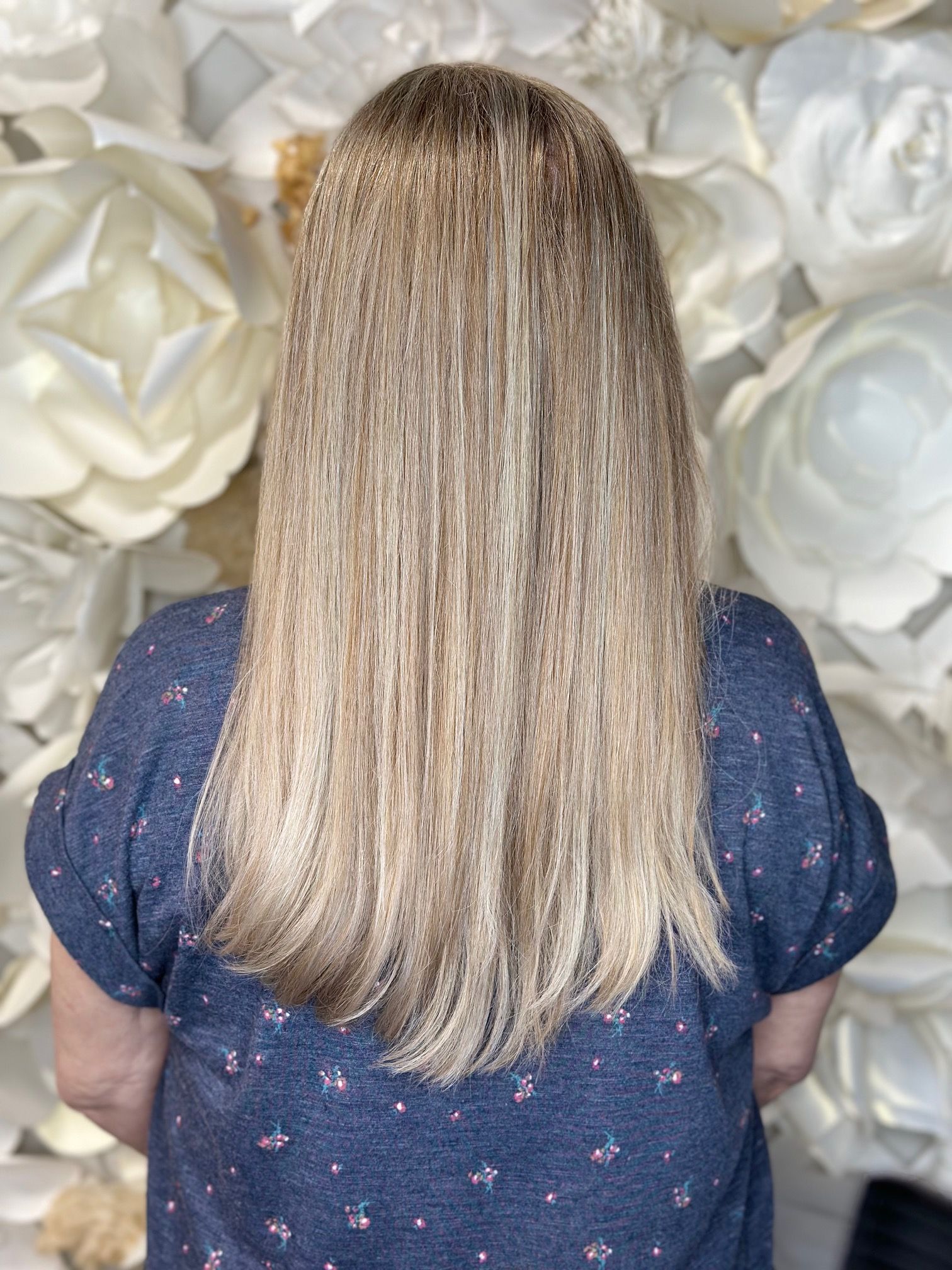 Gray hair color transition before picture