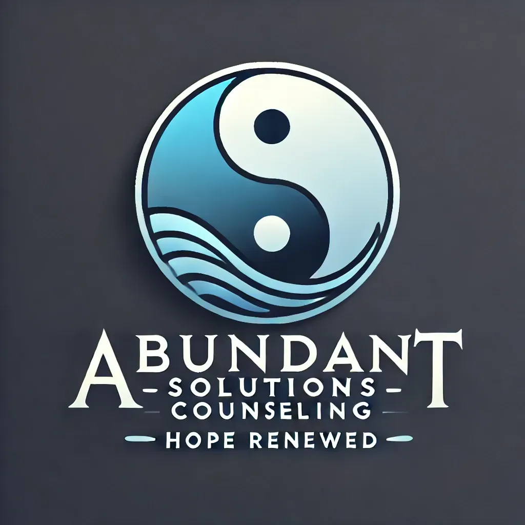 The logo for abundant solutions counseling hope renewed