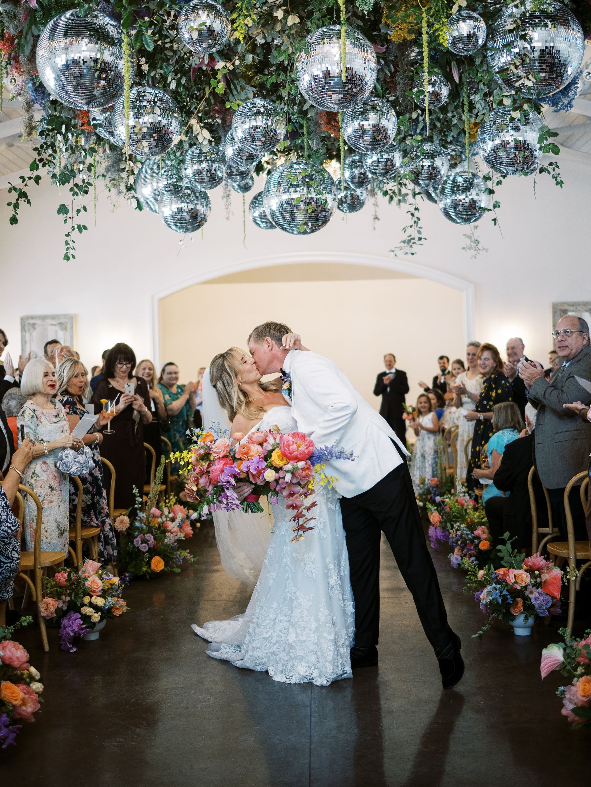 Indoor Wedding Ceremony at The Merrimon-Wynne House, a wedding venue in Raleigh, NC