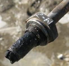 Clogged trap strainer