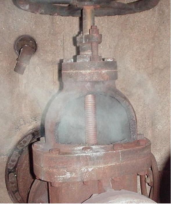 ruptured valve