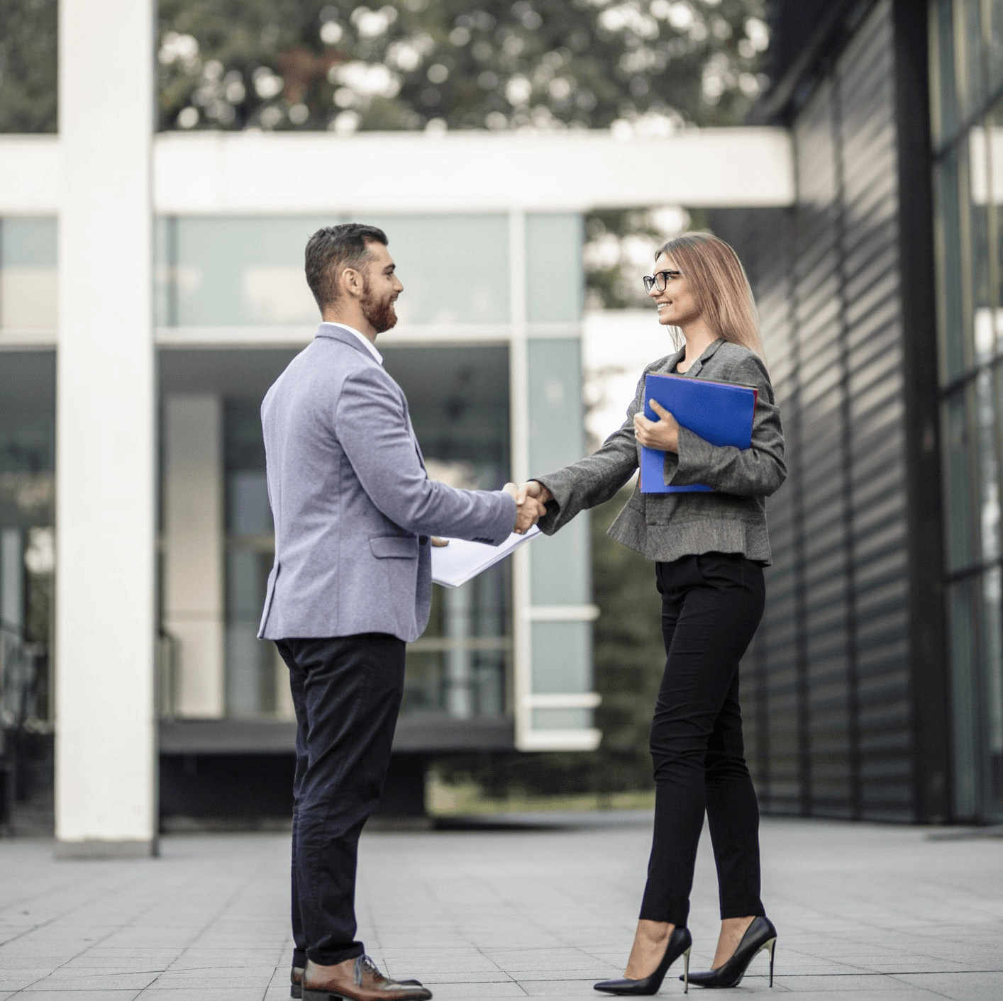 handshake of two business people