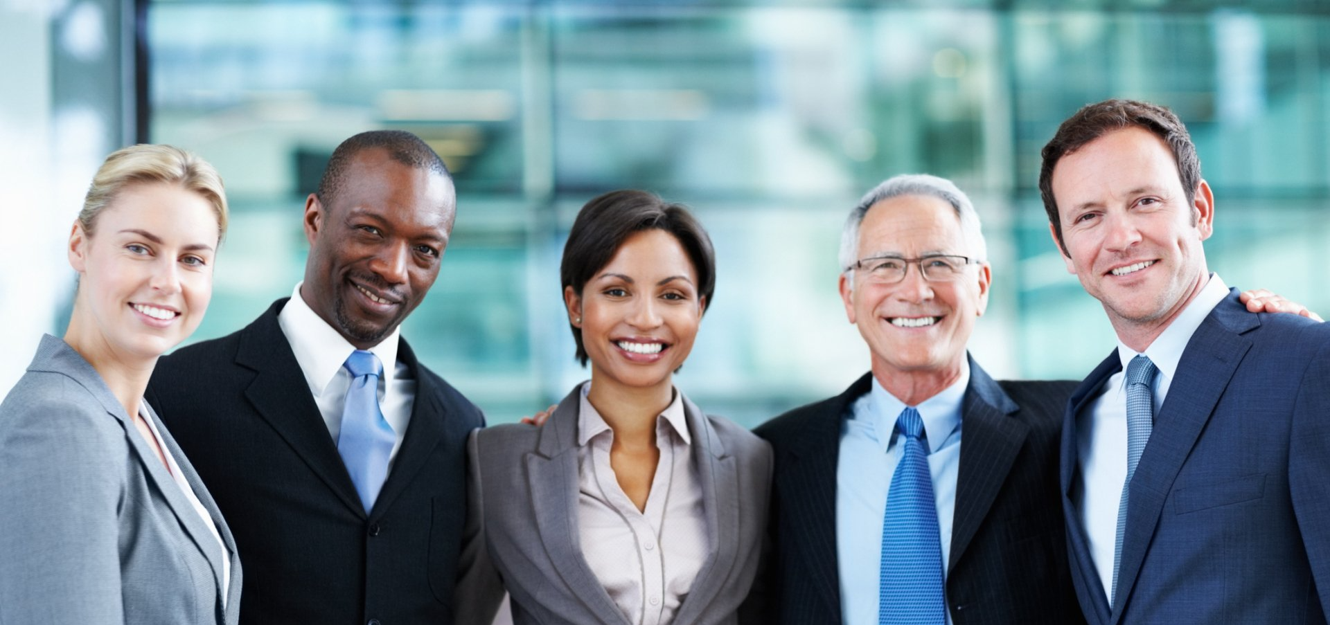 business people showing unity