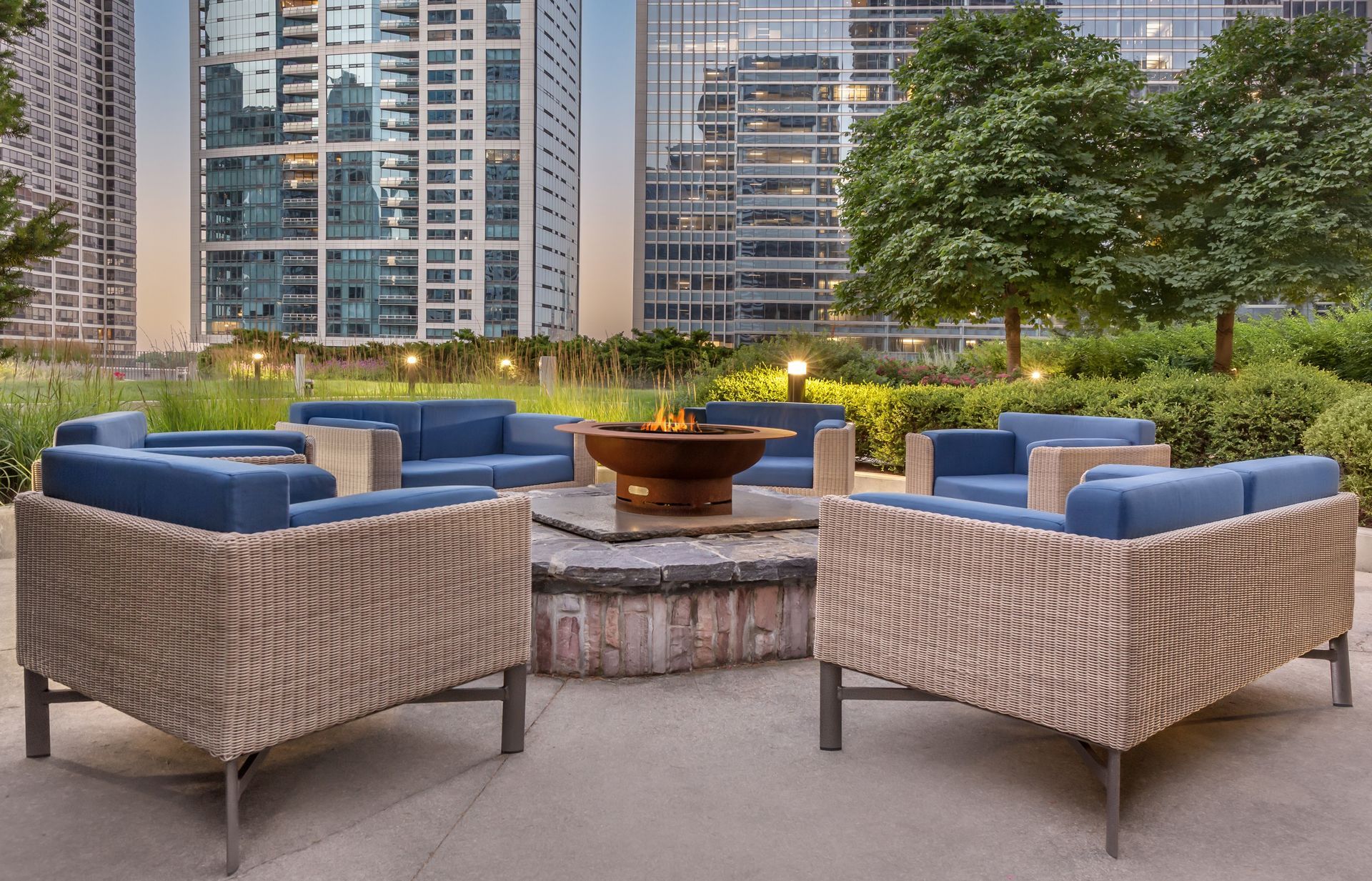Radisson Blu Aqua Hotel patio.