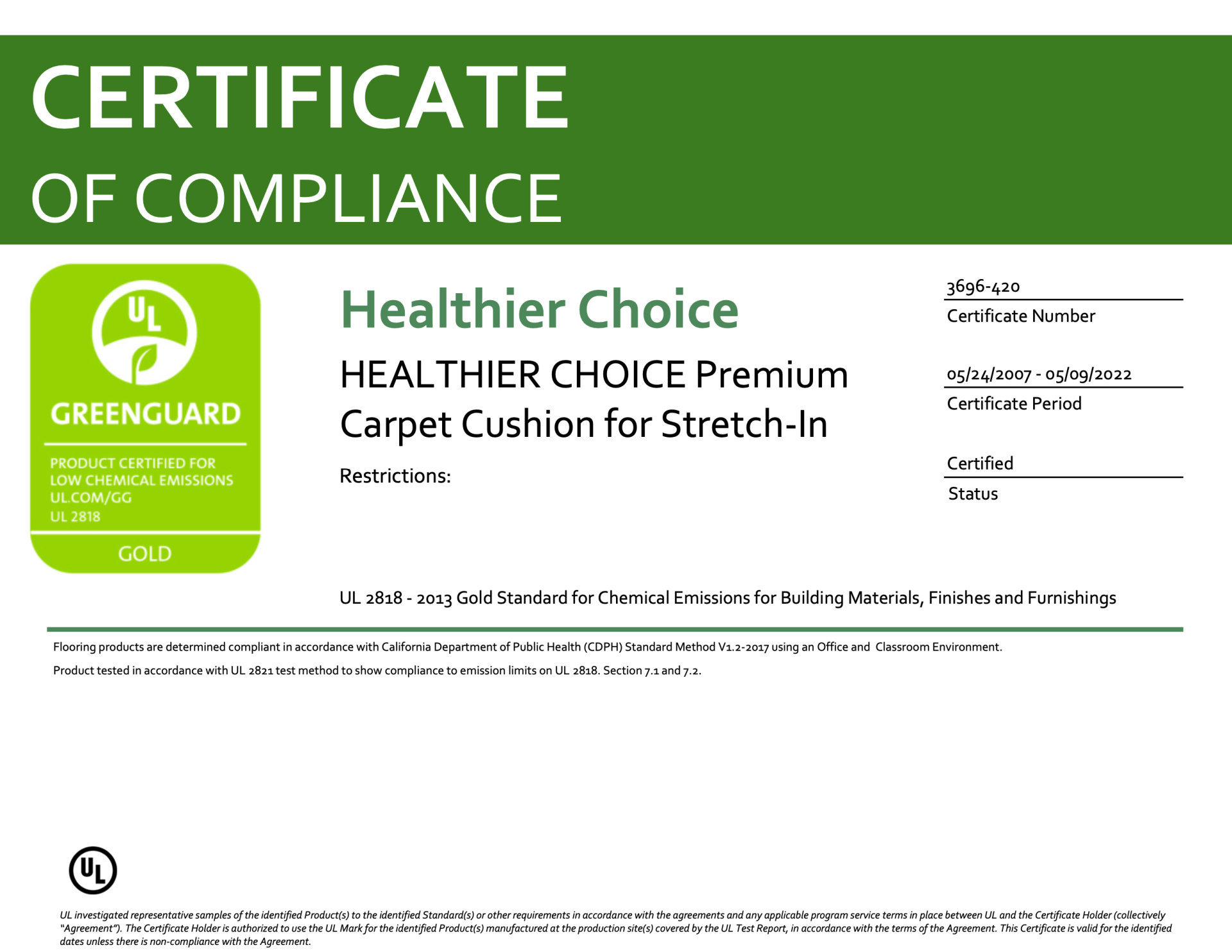Healthier Choice Cushion Overview