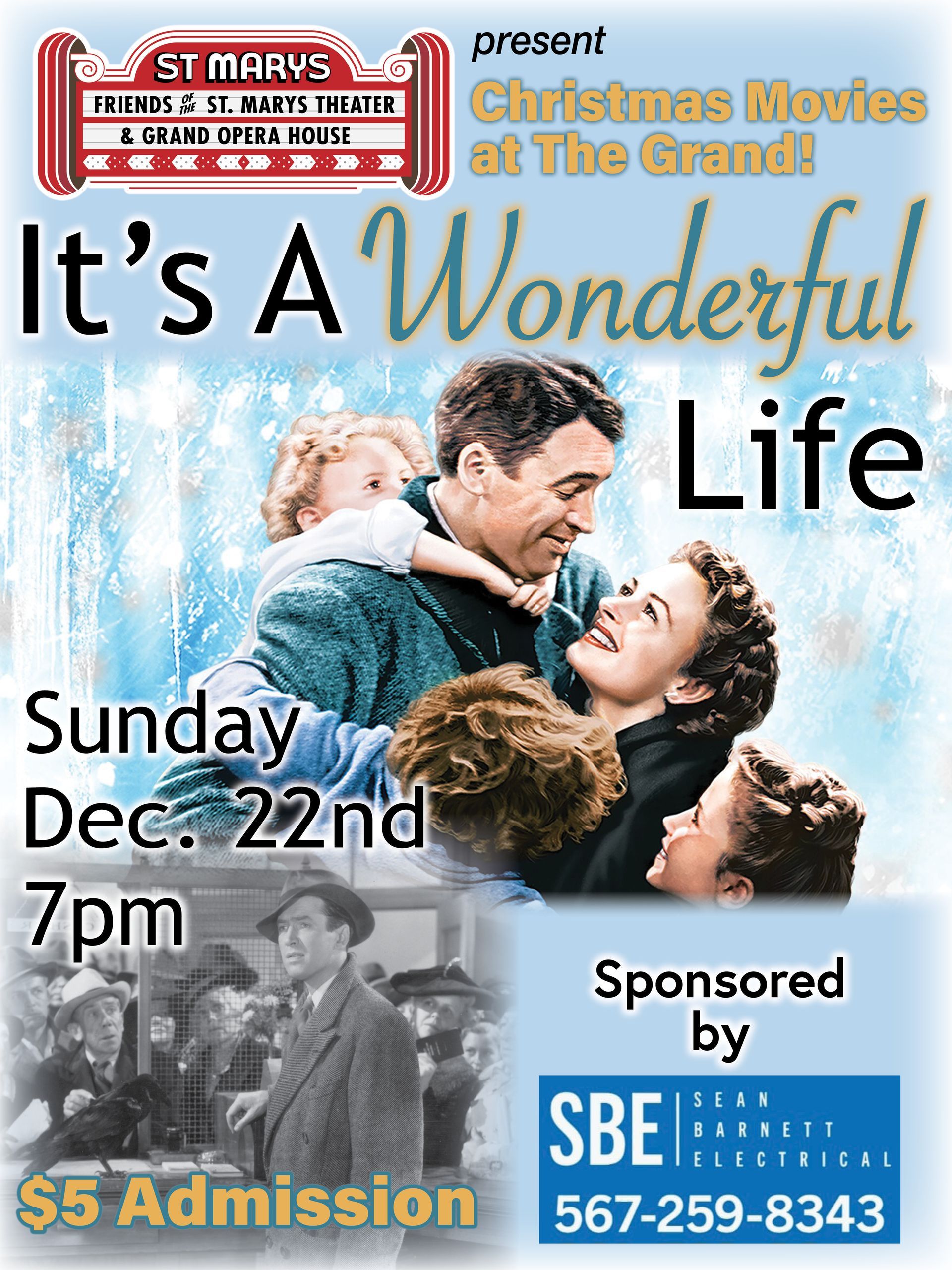 A poster for a christmas movie called it 's a wonderful life