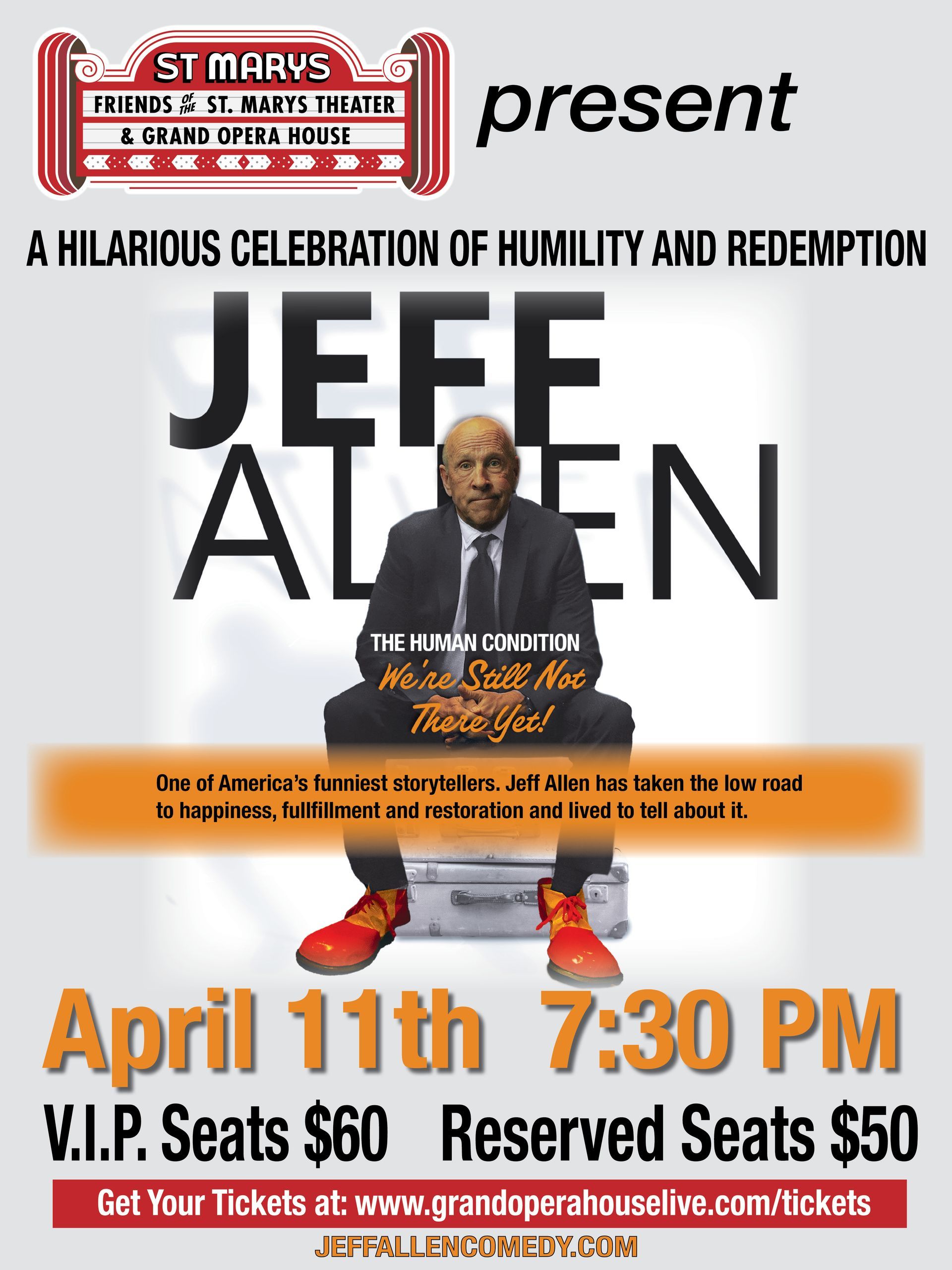 A poster for a show called jeff allen