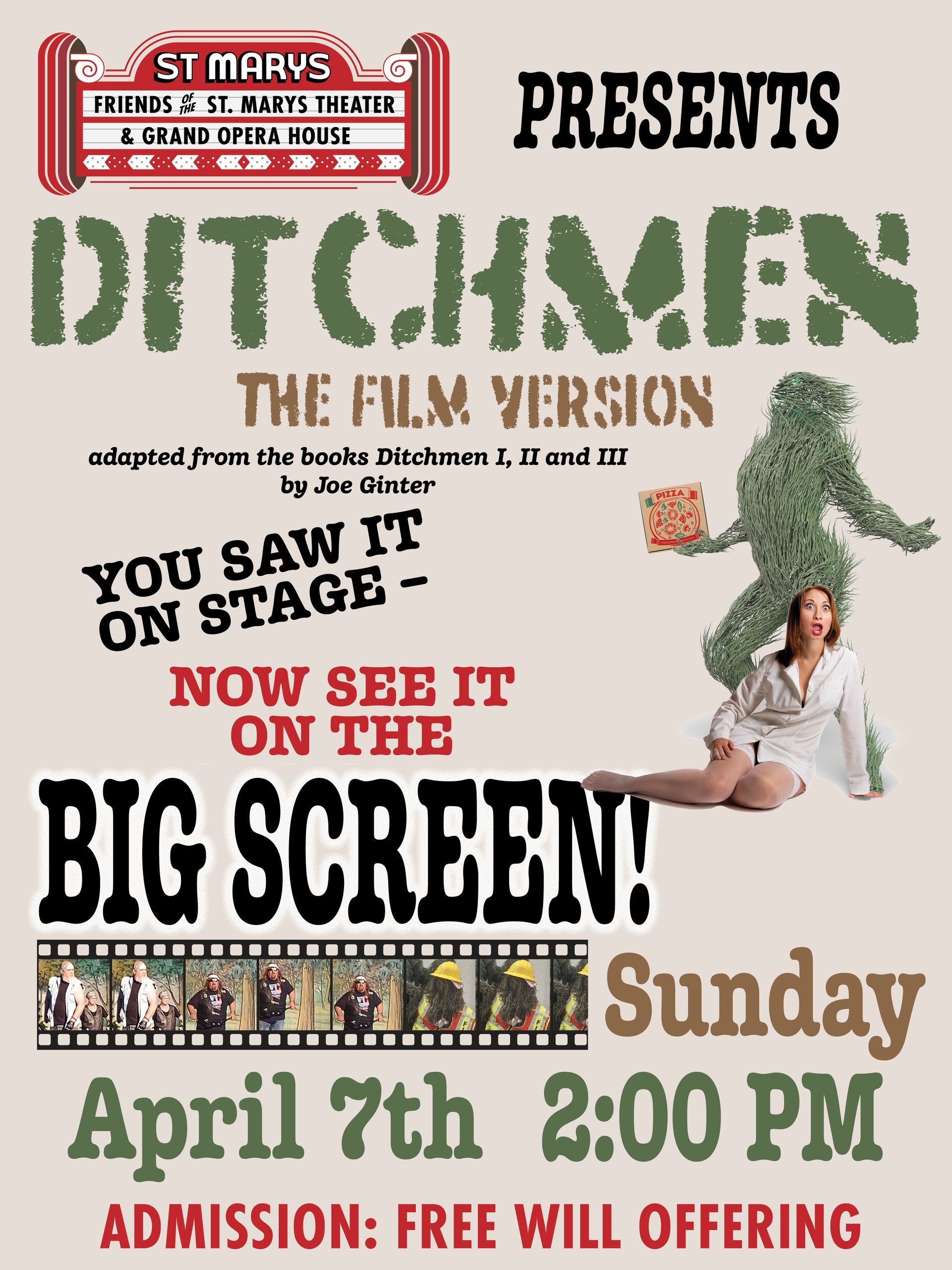 A movie poster for ditchmen the film version