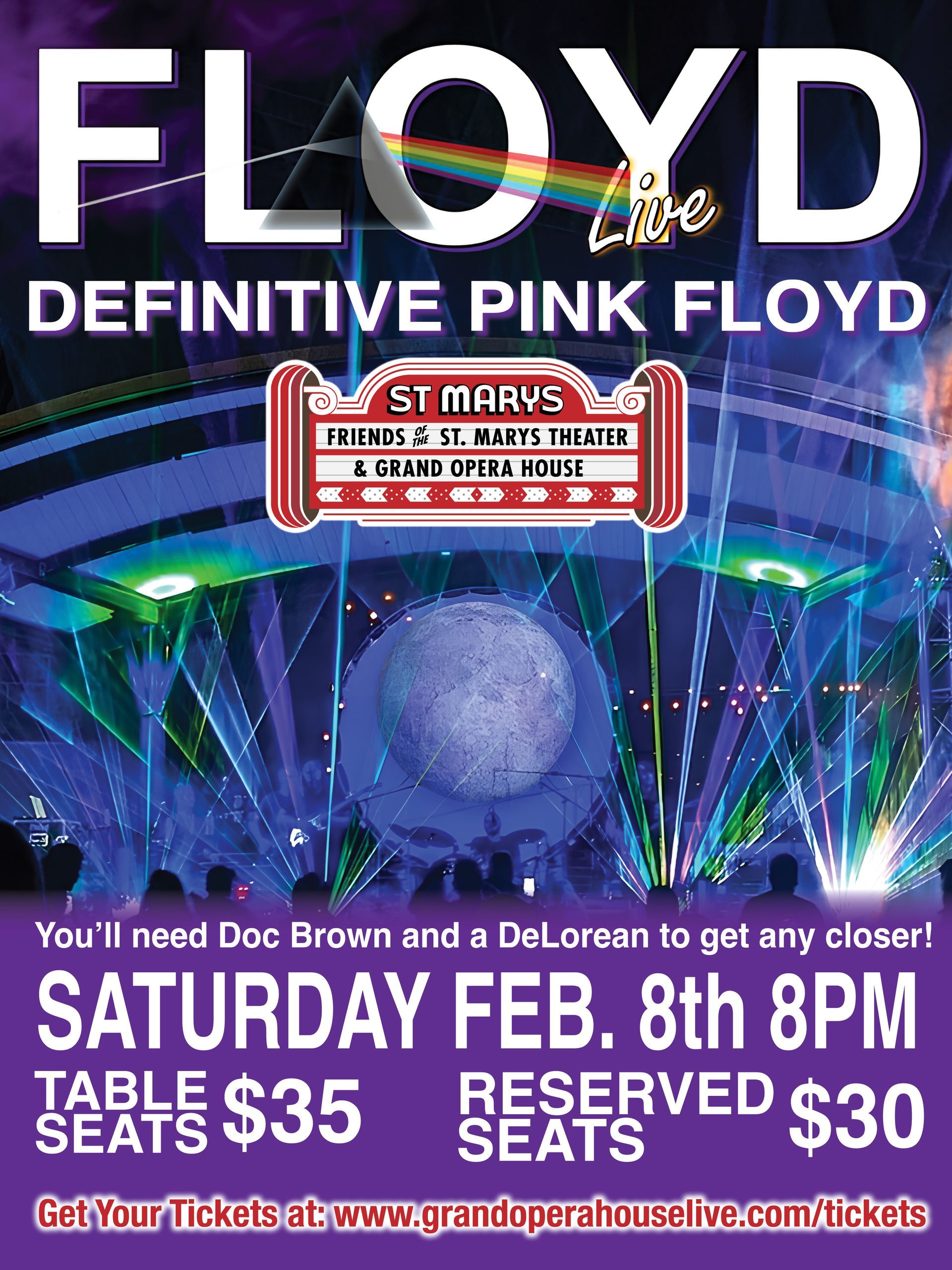 A poster for a concert called floyd definitive pink floyd
