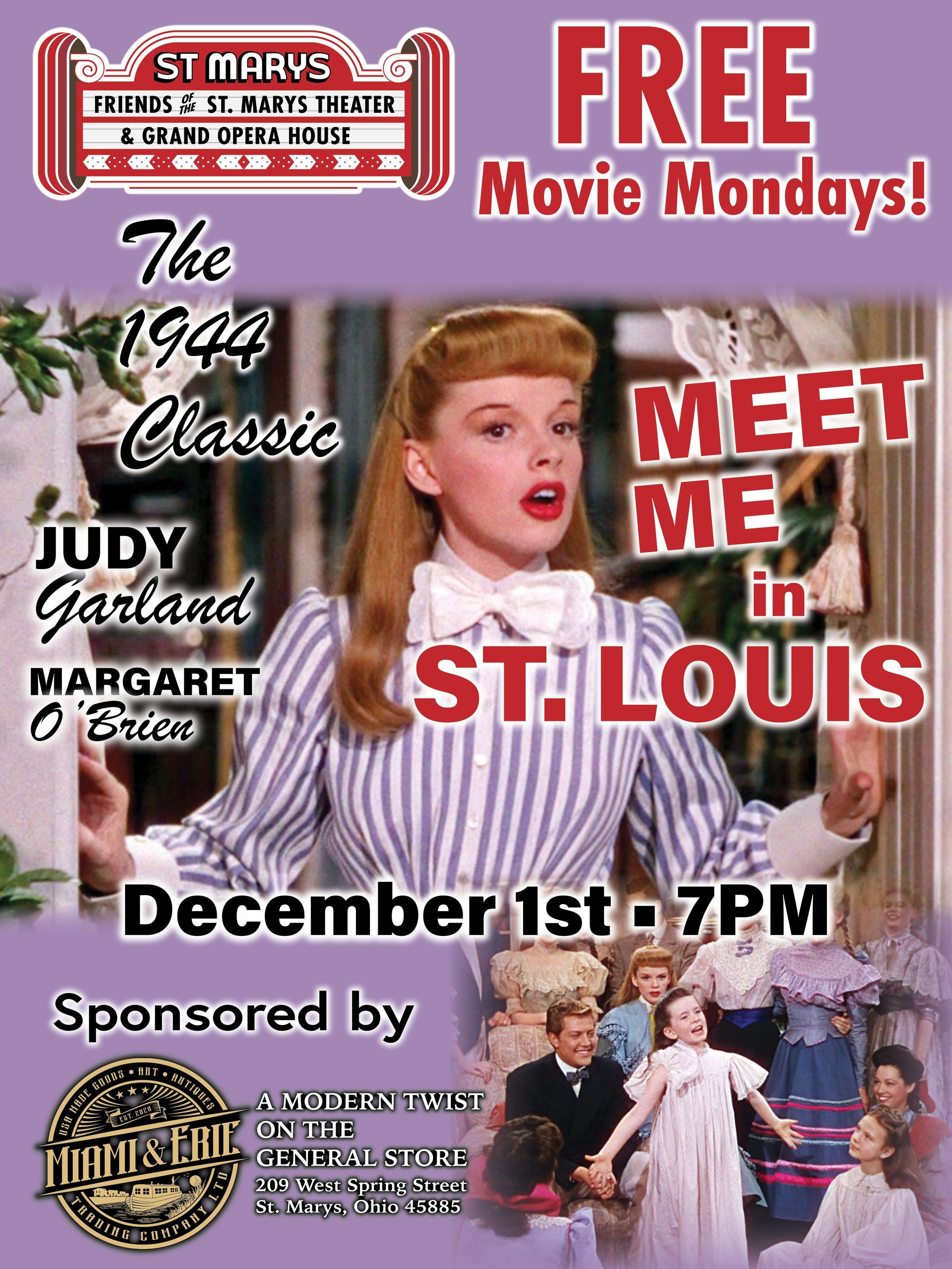 A poster for a movie called meet me in st. louis