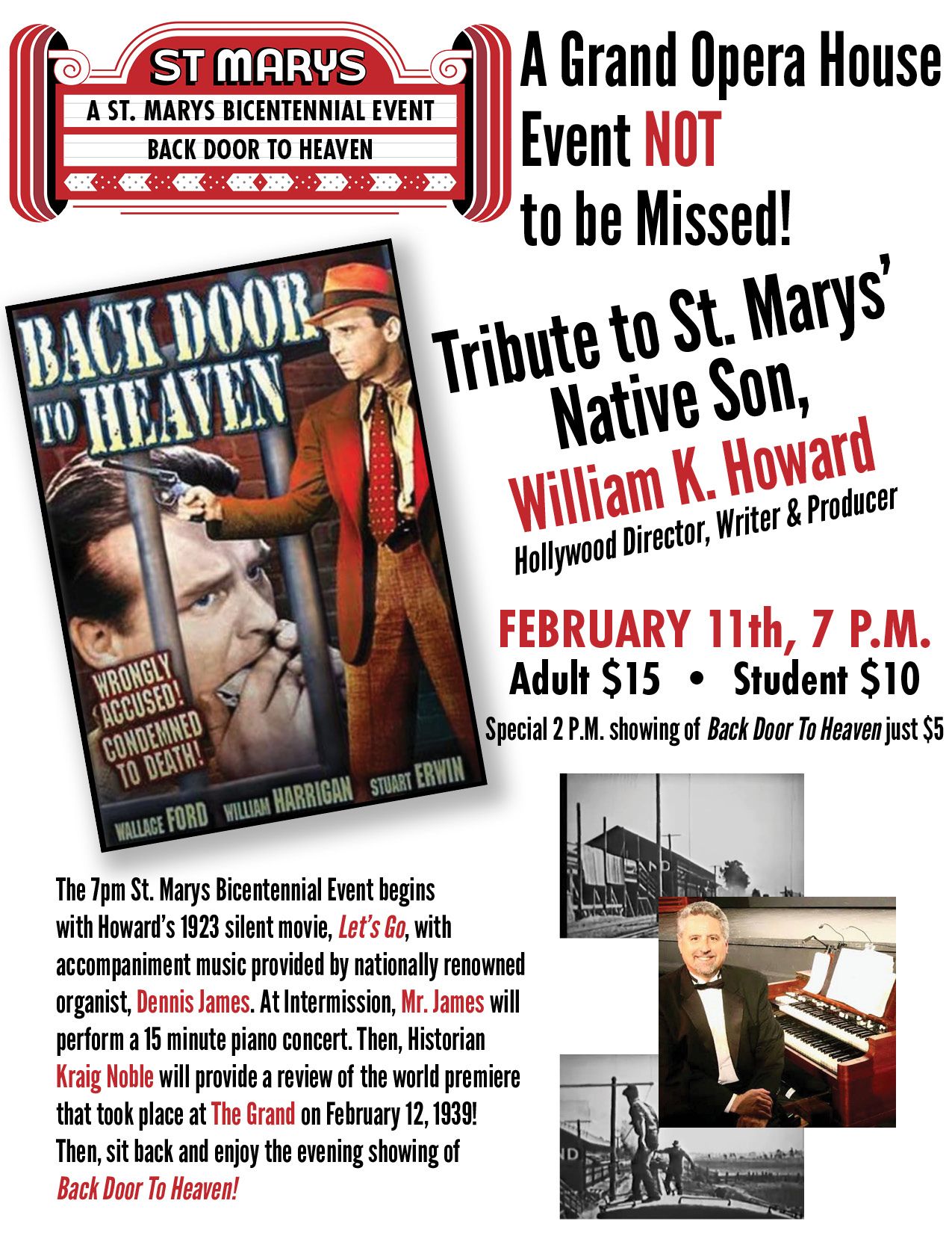 A poster for a grand opera house event that is not to be missed