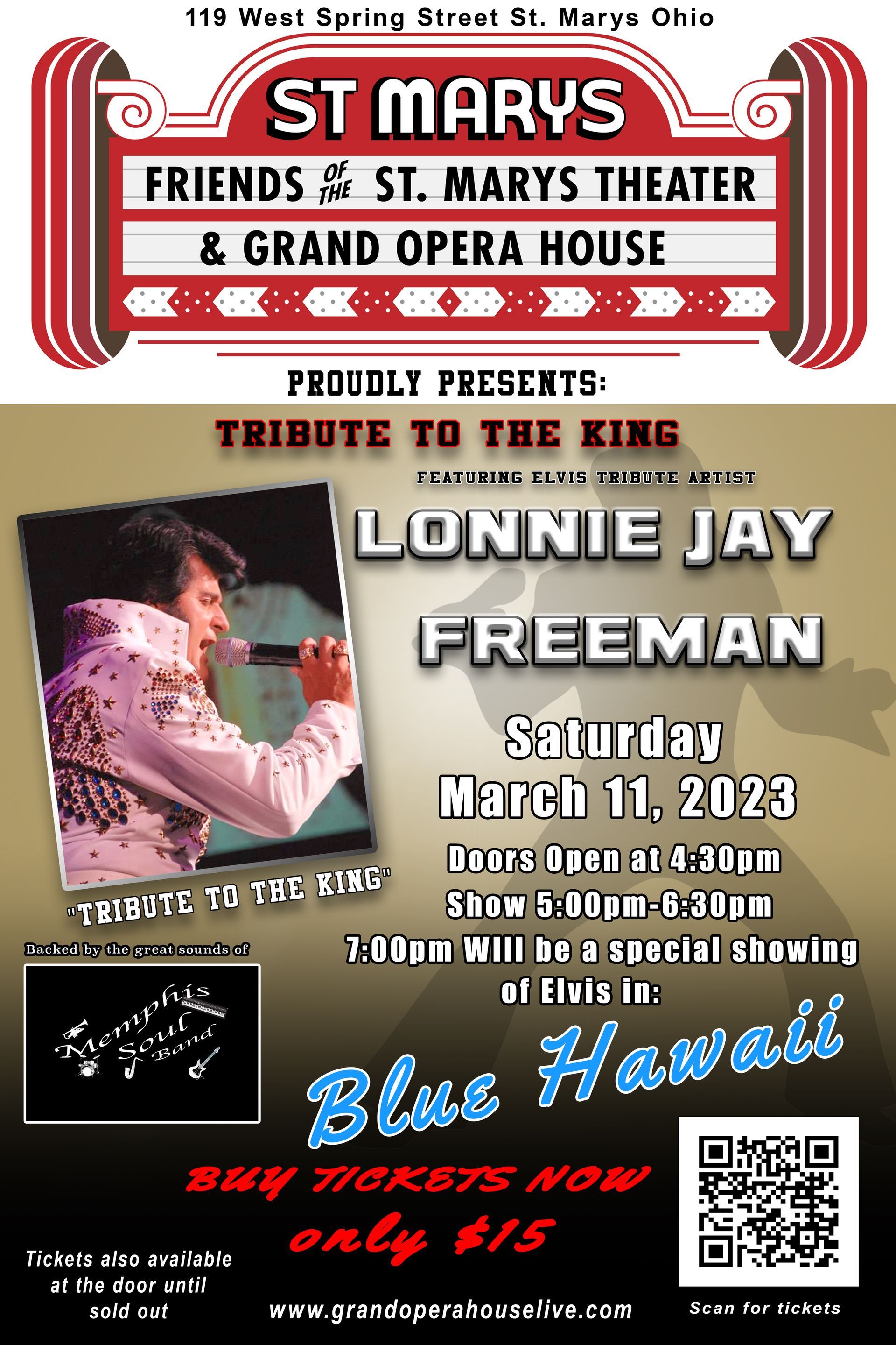 A poster for a tribute to the king lonnie jay freeman
