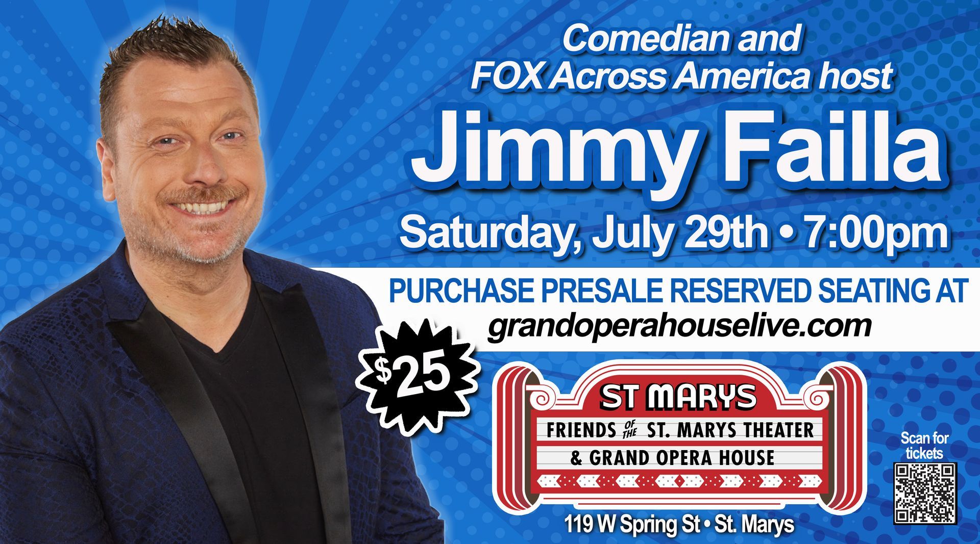 Jimmy faila is a comedian and fox across america host