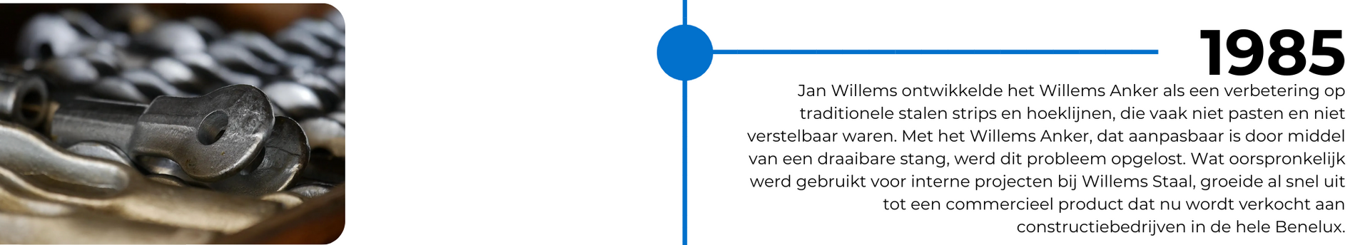 Een tijdlijn met de jaren 1985 en 1985