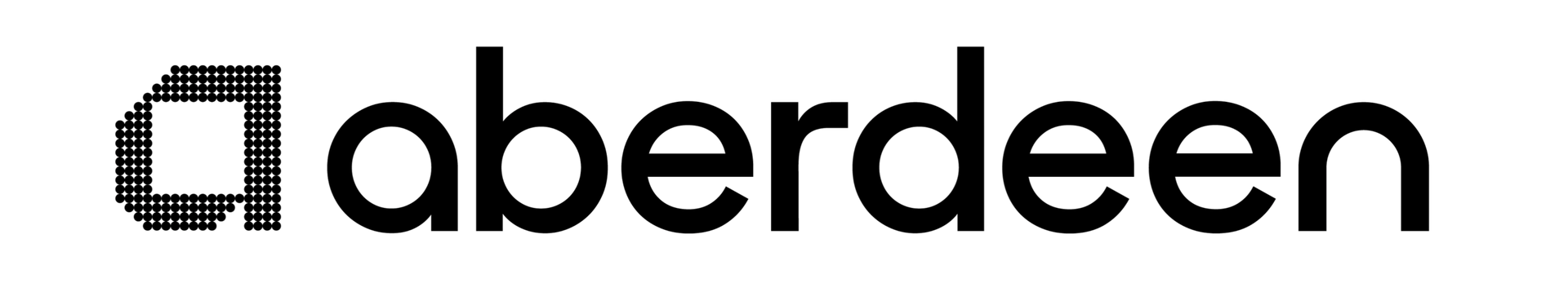 Abrdn logo with dotted square