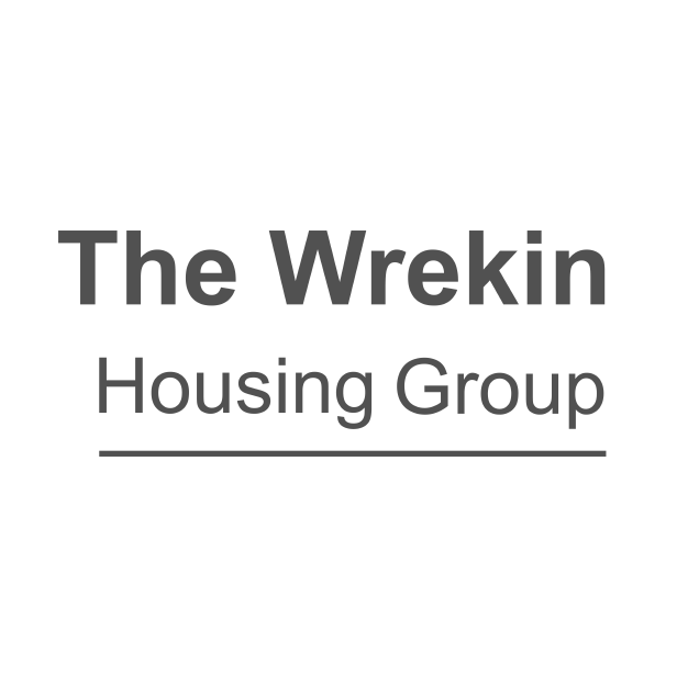 The Wrekin Housing Group logo in gray text with a horizontal line below 
