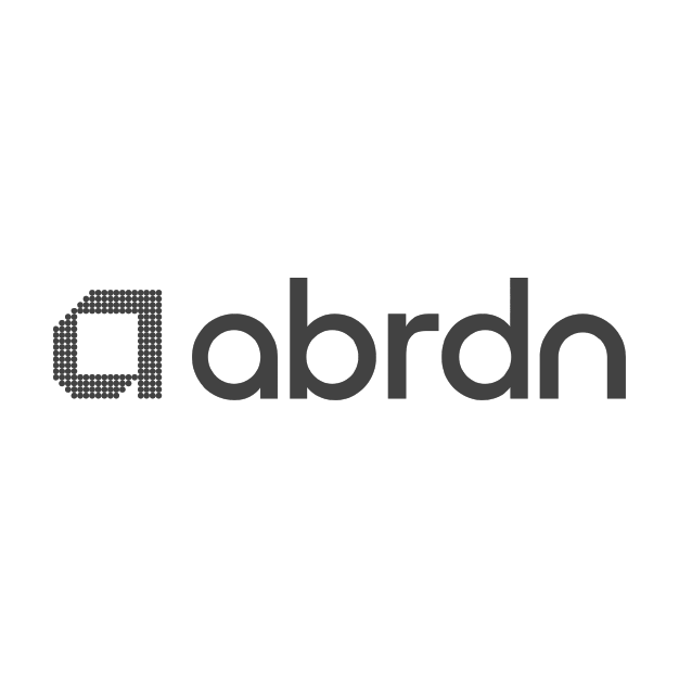Abrdn logo: an 'A' made of small dots followed by the word 