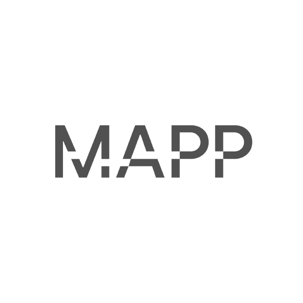 Logo for MAPP, a wordmark in a gray, sans-serif font. The 