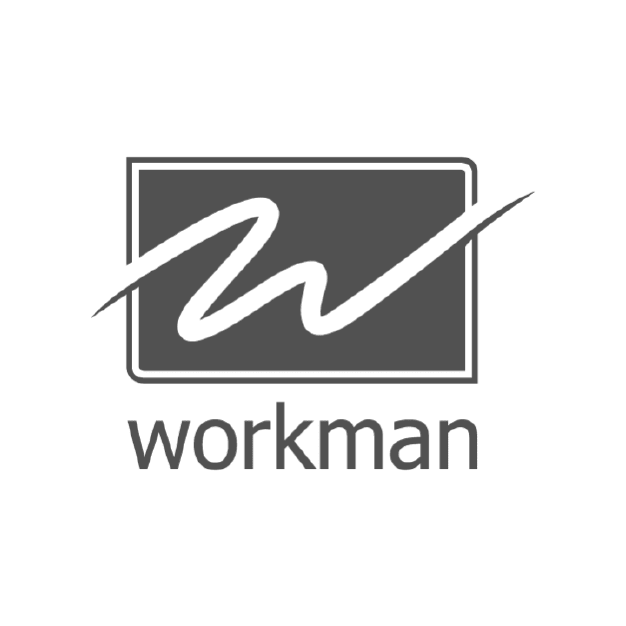 Workman logo: White 
