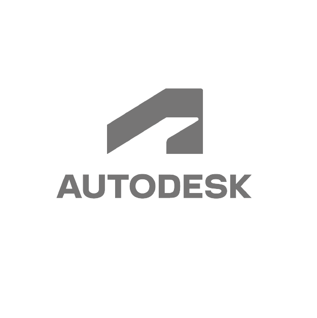 Autodesk logo: stylized gray 