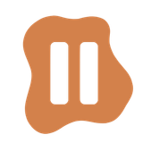 A brown icon with two white lines on a white background.