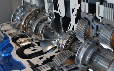 A close up of a gearbox with the number 10 on it