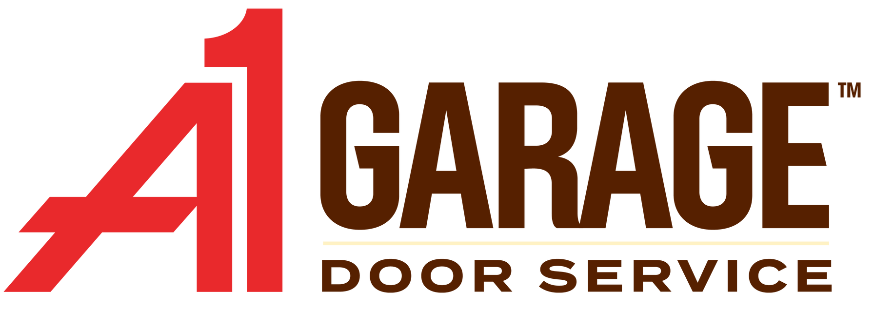 A1 Garage Door Service logo in red and brown on a white background