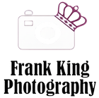 Outline of a camera with a purple crown, text 