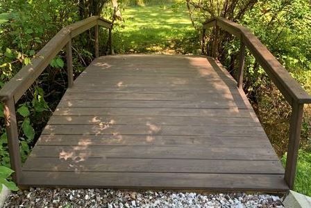 Custom bridge built by Al Clayton Construction.