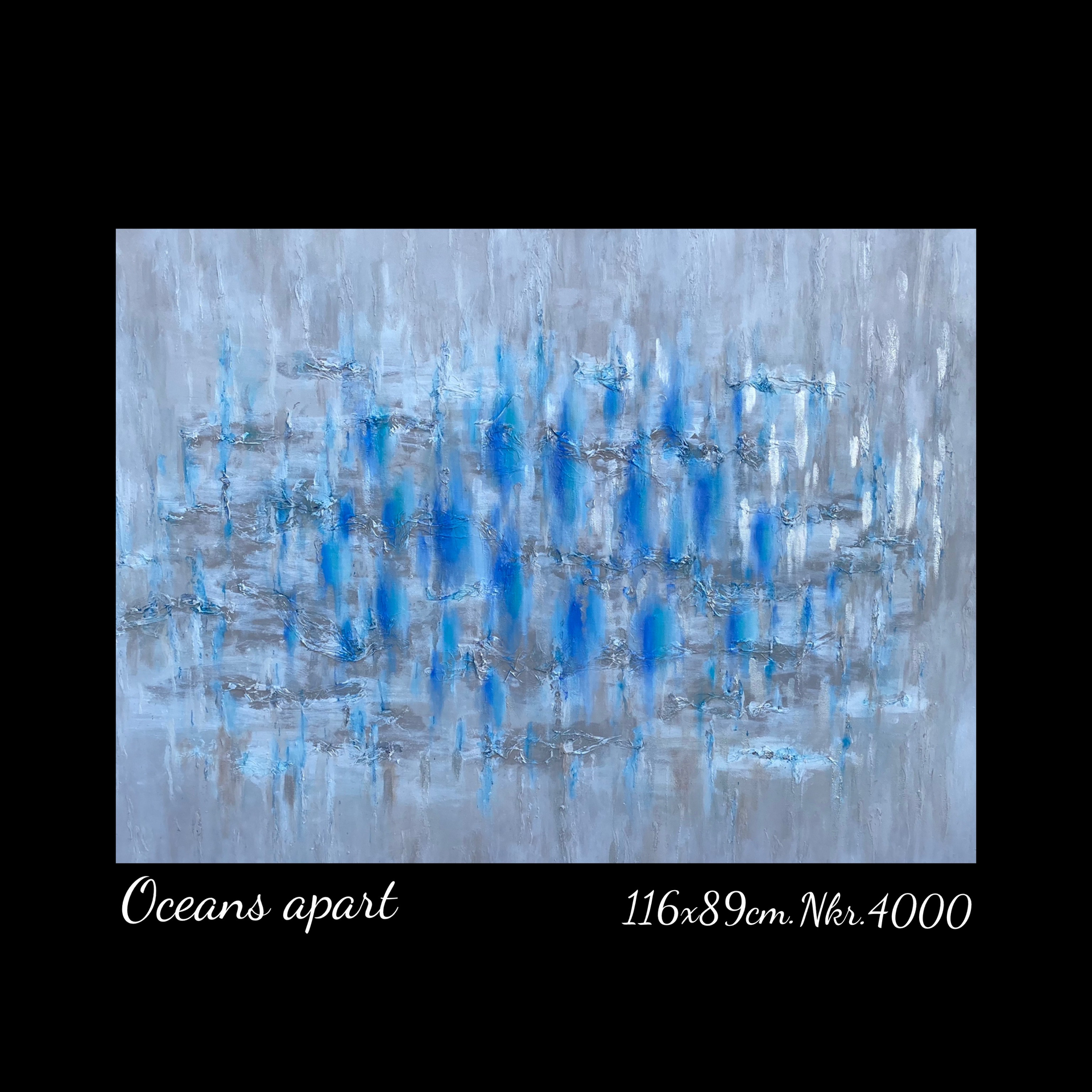 A painting of a group of people standing next to each other in the ocean.