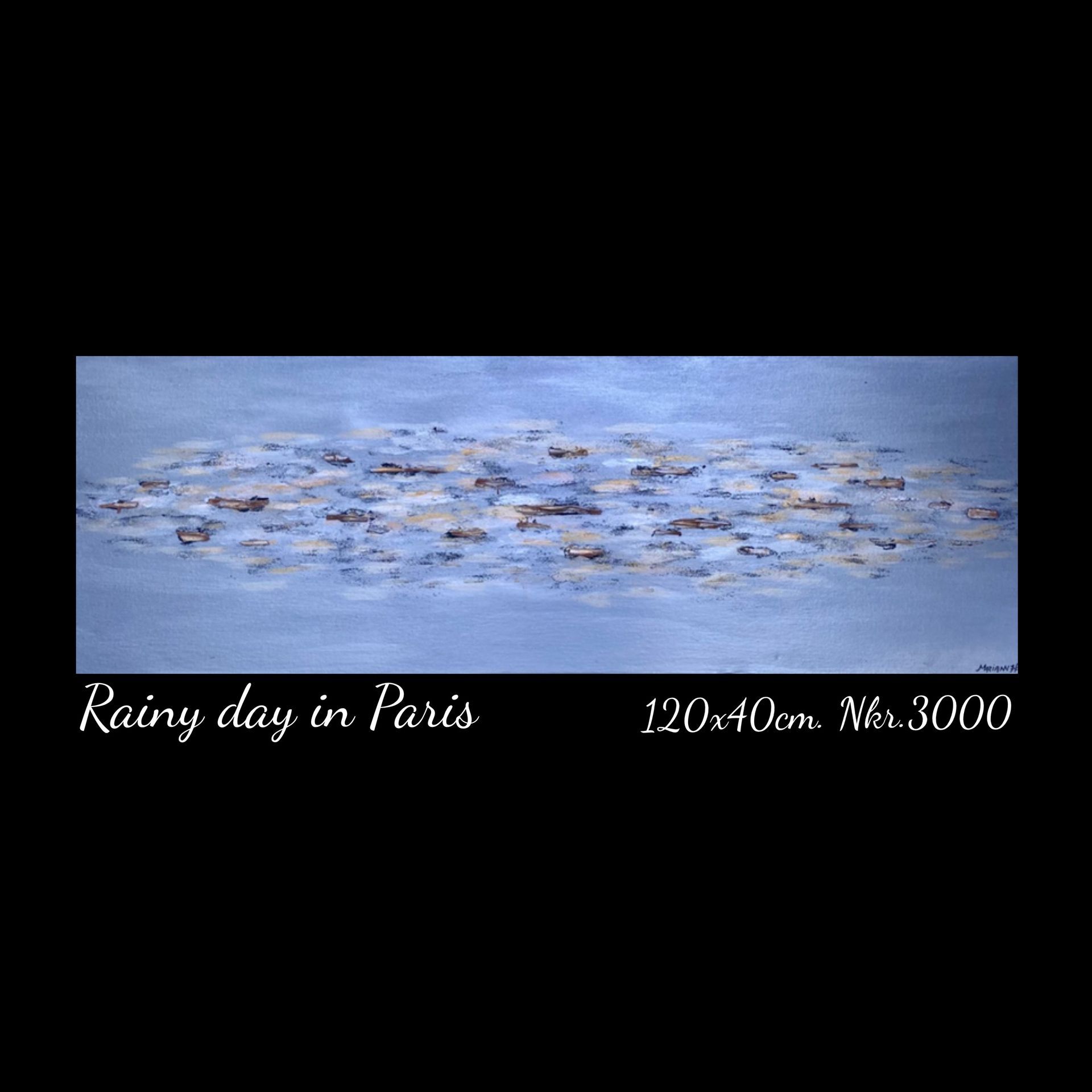 It is a painting of a rainy day in paris