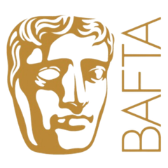 A logo for the british academy of film and television