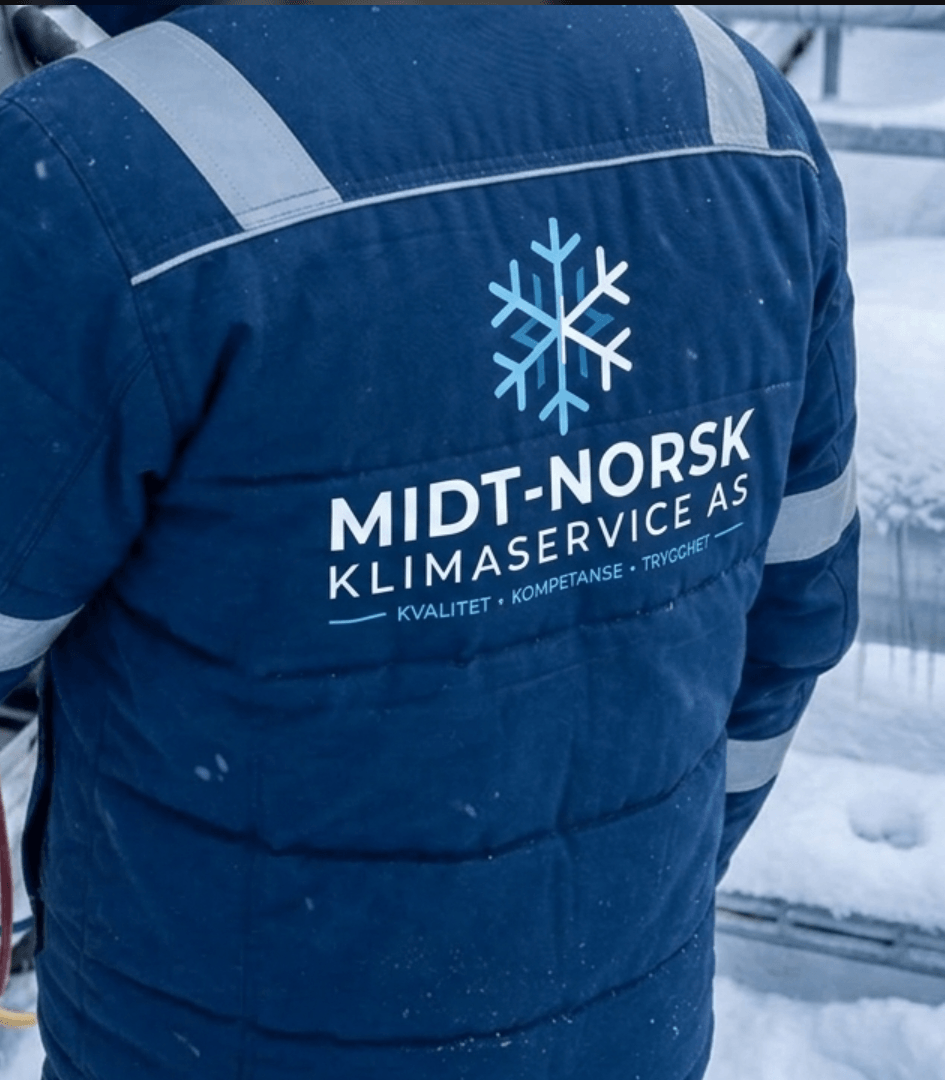 Midt-Norsk Klimaservice Logo på jakke
