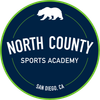 North County Sports Academy logo with white bear on navy background, San Diego, CA