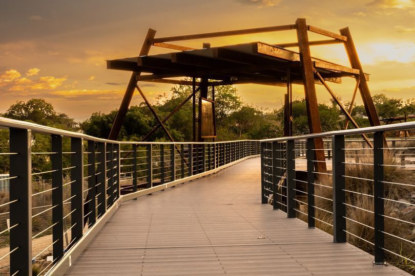 A Black and White Photo of A Ramp with A Railing — Custom Steel Fab in Garbutt, QLD