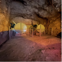 Underground Cave Room With Two Large Yellow Industrial Tanks — Custom Steel Fab in Bohle, QLD
