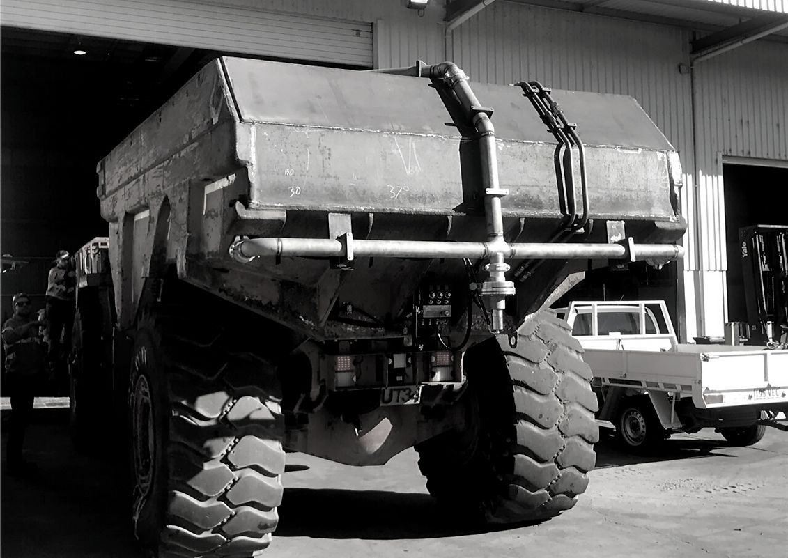 Underground Dumpy Truck — Custom Steel Fab in Garbutt, QLD Underground Dumpy Truck — Custom Steel Fab in Garbutt, QLD