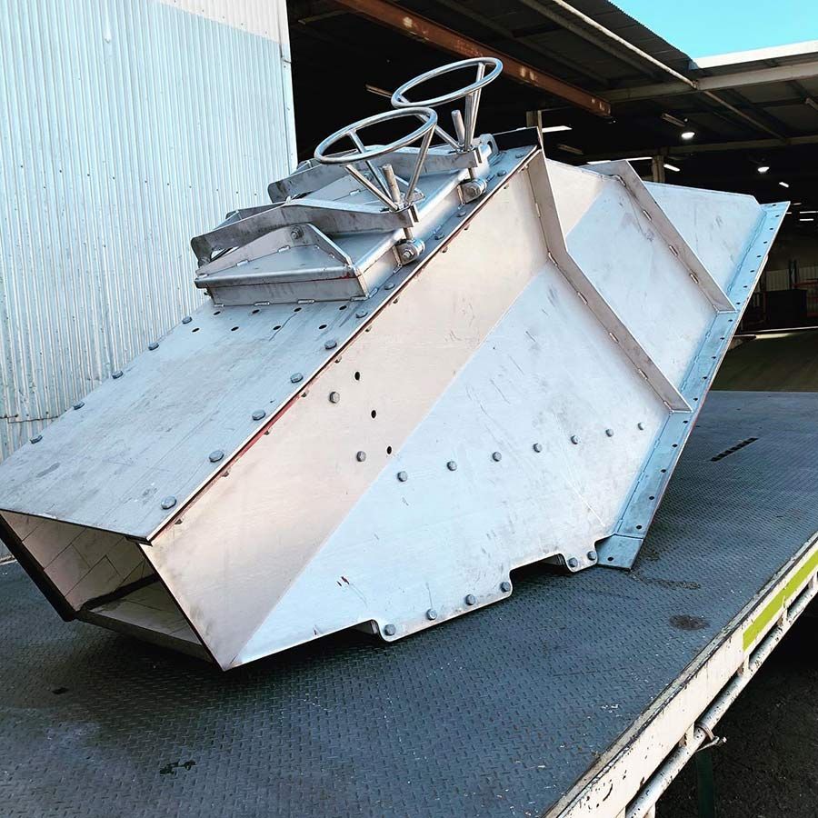 A Large Piece Of Metal Is Sitting On Top Of A Truck — Custom Steel Fab in Borroloola, NT