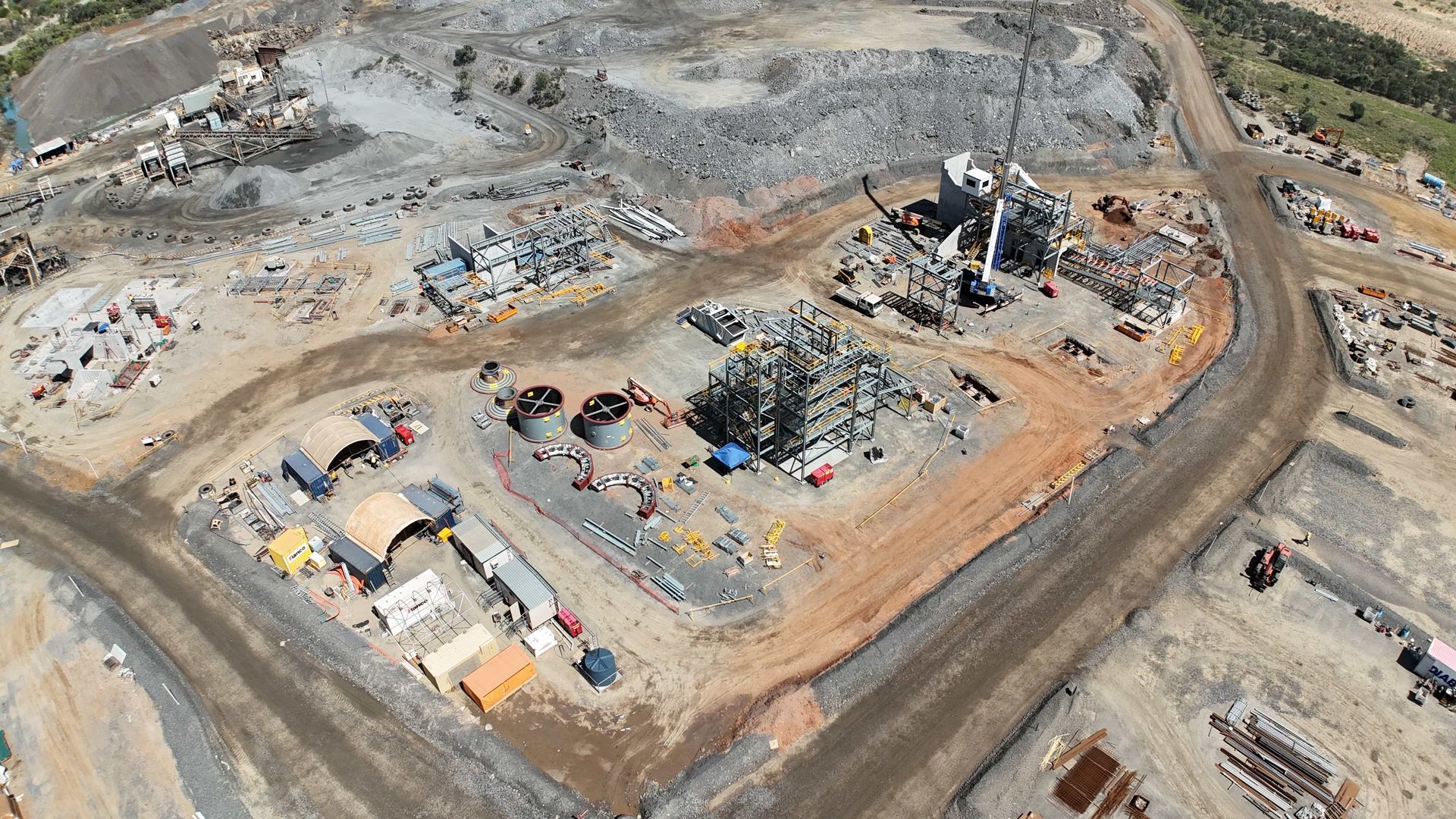 Aerial View of a Large Construction Site — Custom Steel Fab in Bohle, QLD
