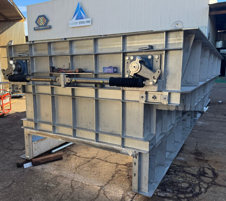Large Gray Industrial Container or Machine Housing — Custom Steel Fab in Bohle, QLD