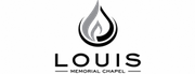 Louis Memorial Chapel logo with a black flame icon above the name.