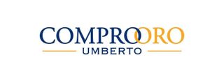 Logo con la scritta “Comporo Umberto” in blu e oro su sfondo bianco.